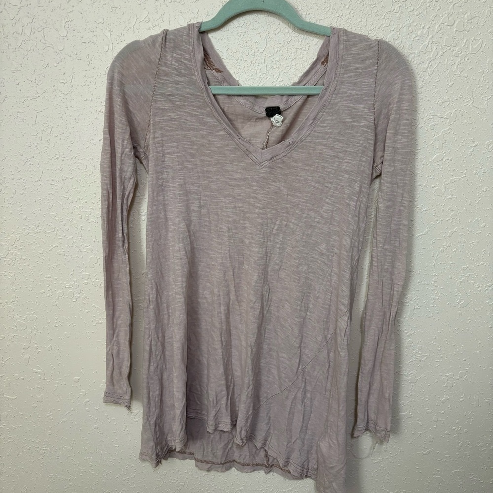 We The Free Free People distressed long sleeve top xs